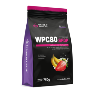 WPC80 odżywka białkowa truskawkowo – bananowy 750g