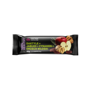 Naturalny baton 100% Healthy daktyle jabłko cynamon orzech włoski 40g